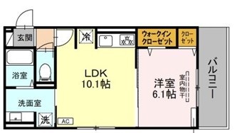 京都市右京区西京極殿田町のアパートの間取り