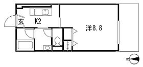 岡山市中区高島新屋敷のマンションの間取り