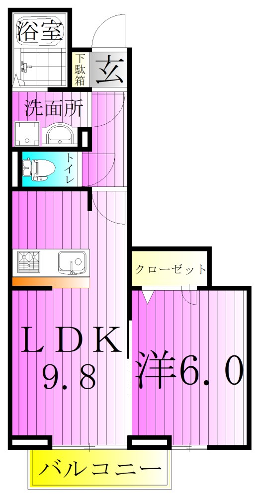 グラナーデ六町IIの間取り