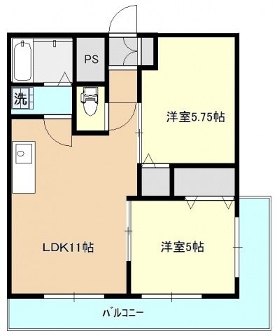 川越市南台のマンションの間取り