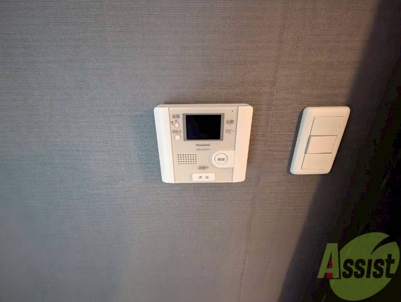 セキュリティ　インターホンです。オートロック付きで安心のマンションです。