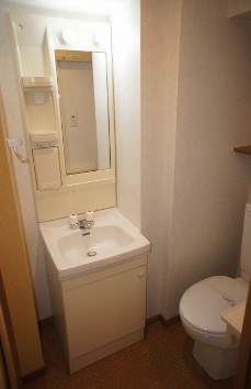 洗面設備　写真は別号室です。現況優先になります。