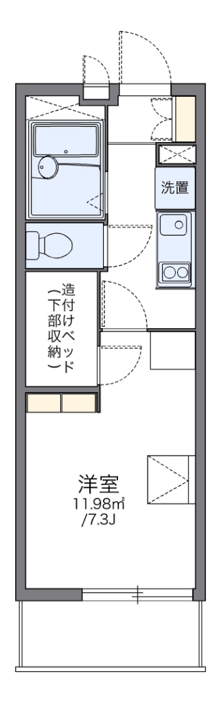 名鉄豊田線 浄水駅 徒歩12分 3階建 築17年の間取り写真