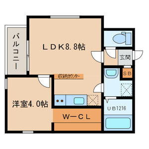 ビブレ九工大前の間取り写真