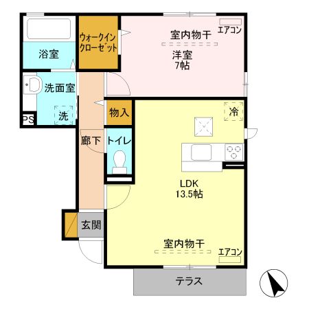 ＪＲ両毛線 足利駅 徒歩45分 2階建 築14年の間取り写真
