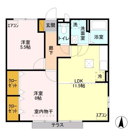 ＪＲ高崎線 高崎駅 徒歩27分 2階建 築20年の間取り写真