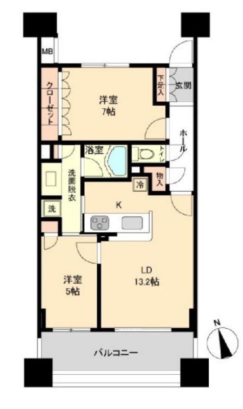 ＪＲ東北本線 仙台駅 徒歩4分 17階建 築20年の間取り写真