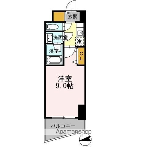 地下鉄四つ橋線 肥後橋駅 徒歩2分 21階建 築20年の間取り写真
