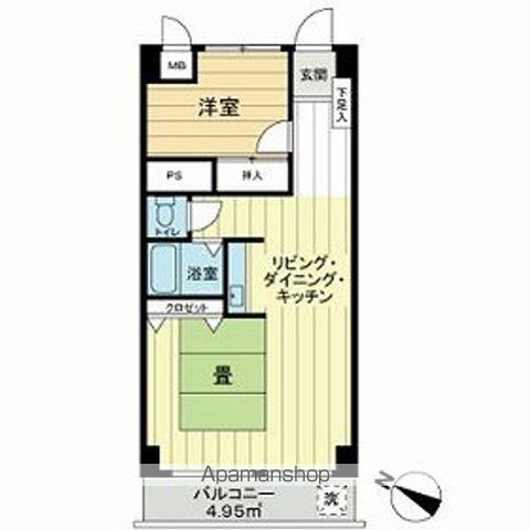 新大橋永谷マンションの間取り写真