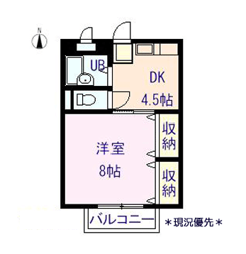 ＪＲ信越本線 今井駅 徒歩18分 2階建 築26年の間取り写真
