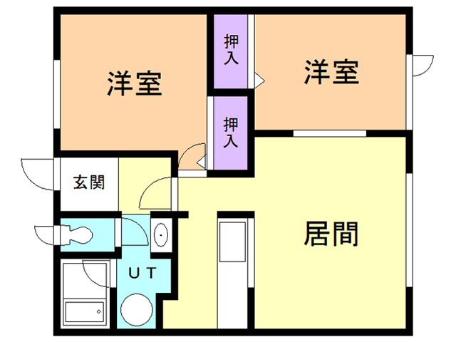 白老郡白老町字萩野のアパートの間取り