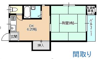 岡山市東区瀬戸町下のアパートの間取り