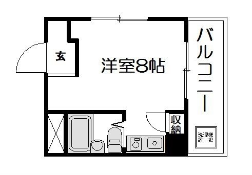 京都市下京区薬園町のマンションの間取り