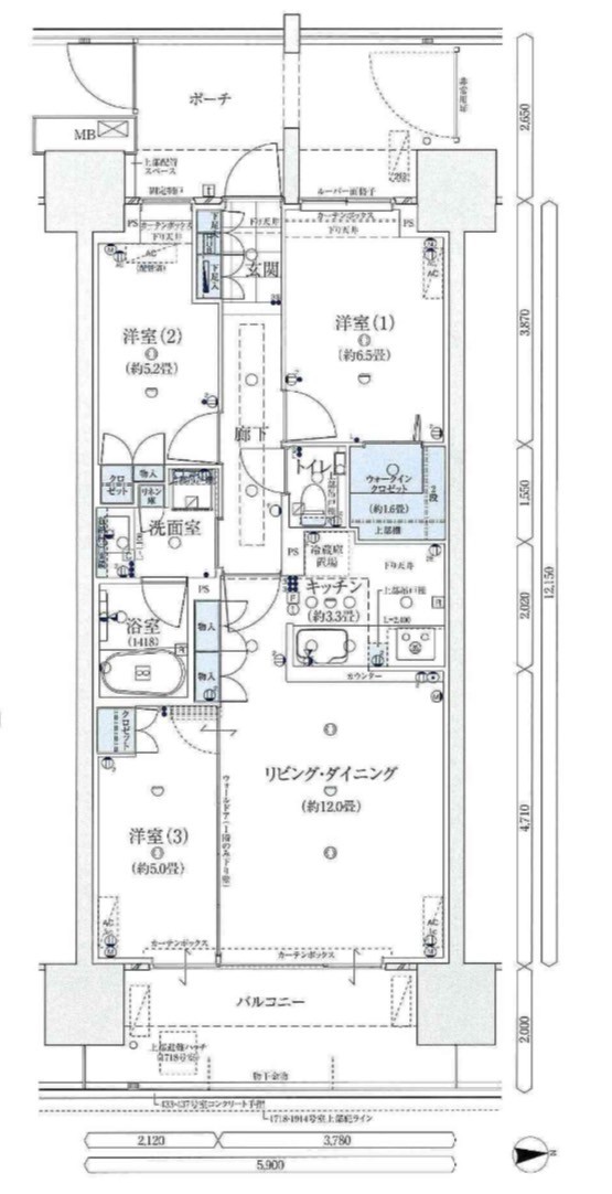 グランドメゾン品川シーサイドの杜の間取り