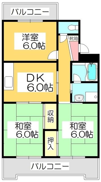 鳴瀬マンションの間取り