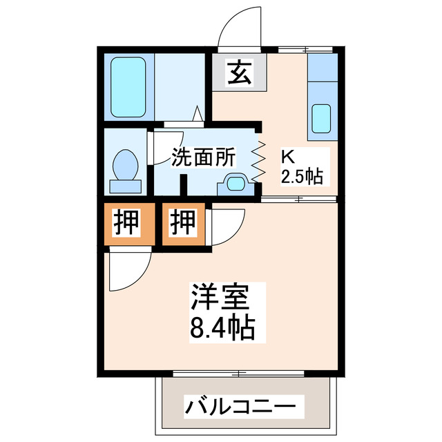 菊池郡菊陽町大字津久礼のアパートの間取り