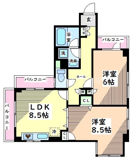 東京都立川市柴崎町４（マンション）の賃貸物件の間取り