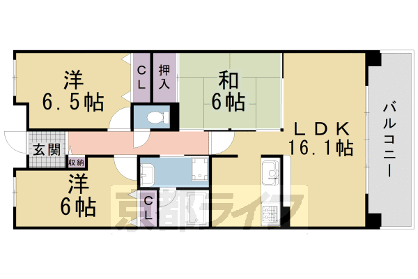 パデシオン桃山南の間取り