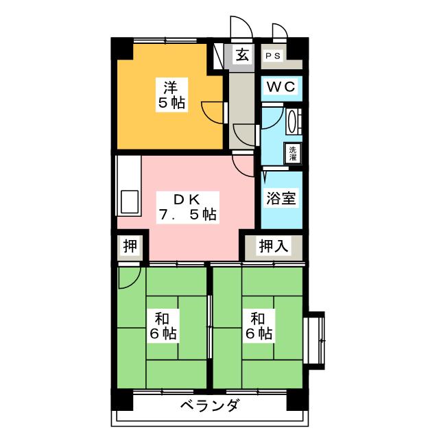 マンション渋谷IIの間取り