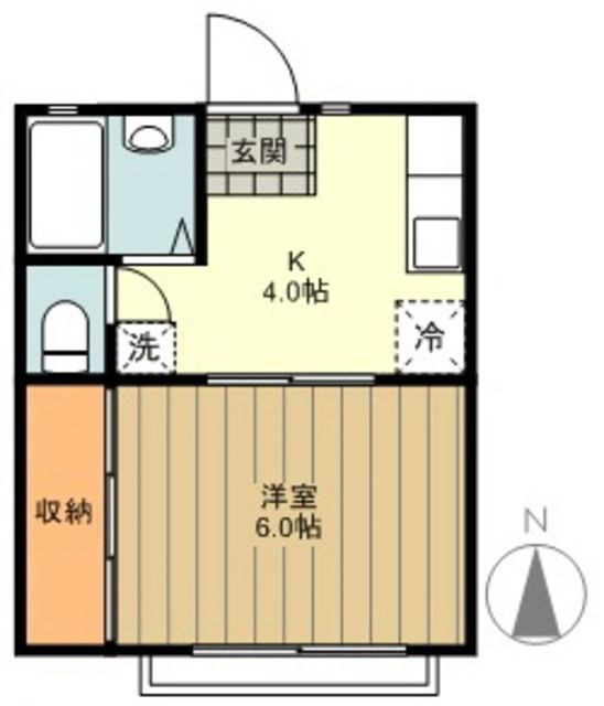 立川市幸町のアパートの間取り