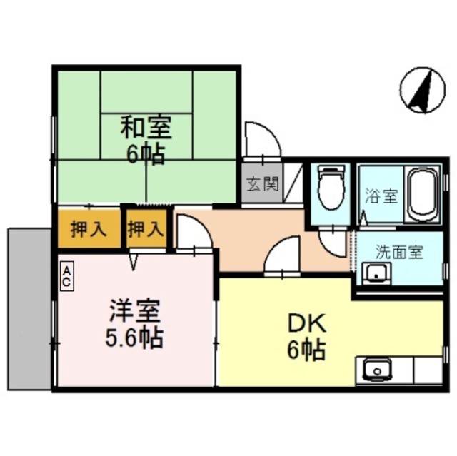 神戸市東灘区魚崎西町のアパートの間取り