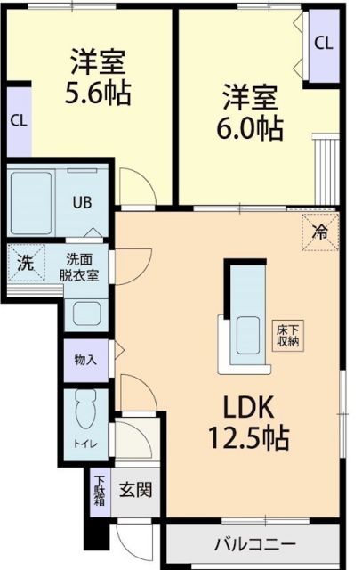 【水戸市内原町のアパートの間取り】