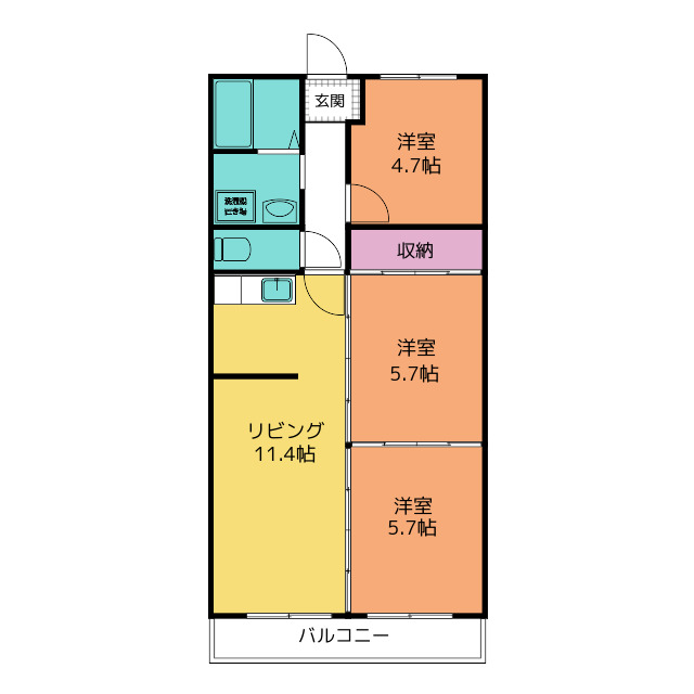 小山サンハイツ１の間取り