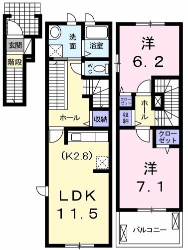 【ウィステリアタウン　VIIの間取り】