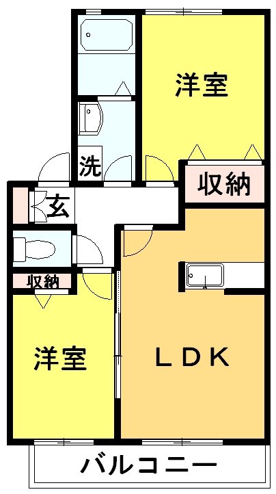 エルカーサリバーＡの間取り