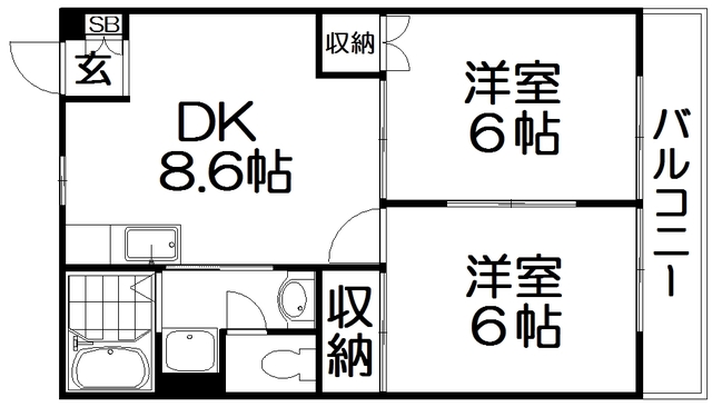 シャルマンコーポ走谷の間取り