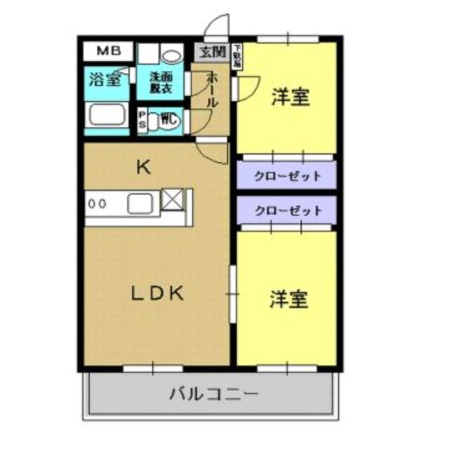 姶良市平松のマンションの間取り