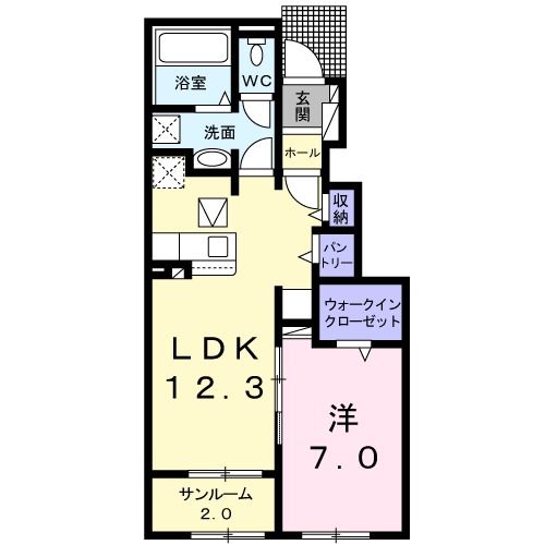 ブルーシャインＳ一番館の間取り