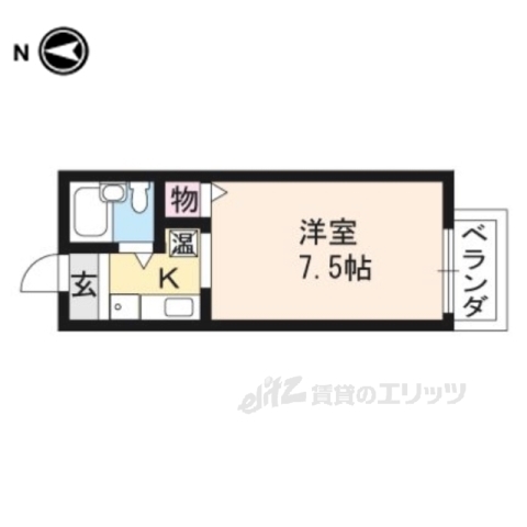 湖南市岩根のアパートの間取り