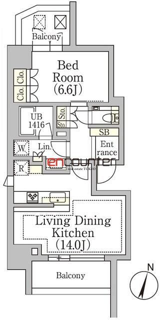 港区西麻布のマンションの間取り