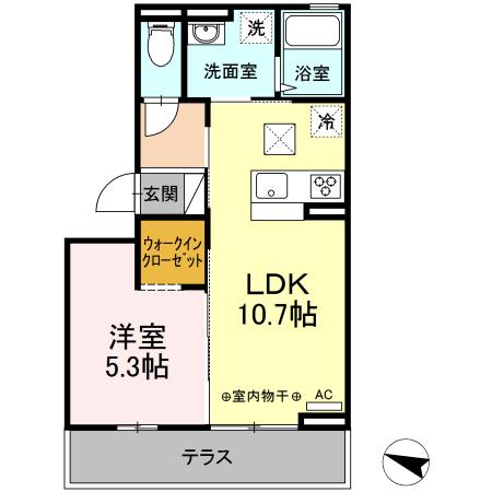 Ｄ－ｒｏｏｍアベタテの間取り