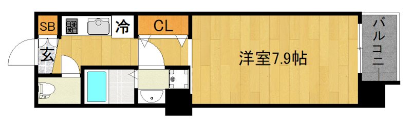 京都市下京区花畑町のマンションの間取り