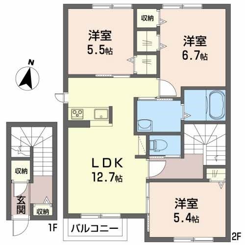 シャーメゾン・ボンジュールＡの間取り