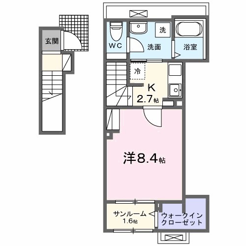 ピンズ下関Iの間取り