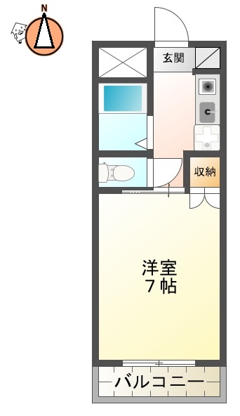 徳島市佐古一番町のマンションの間取り