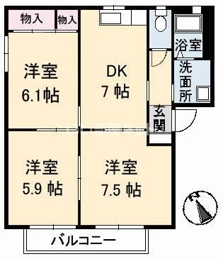 シャーメゾン殿町の間取り