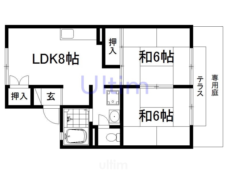 セジュール伊勢田の間取り