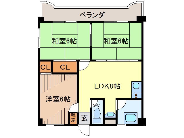 きのはなえマンションの間取り