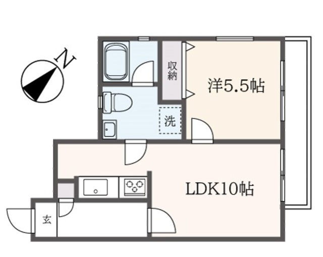 川崎市多摩区登戸新町のマンションの間取り