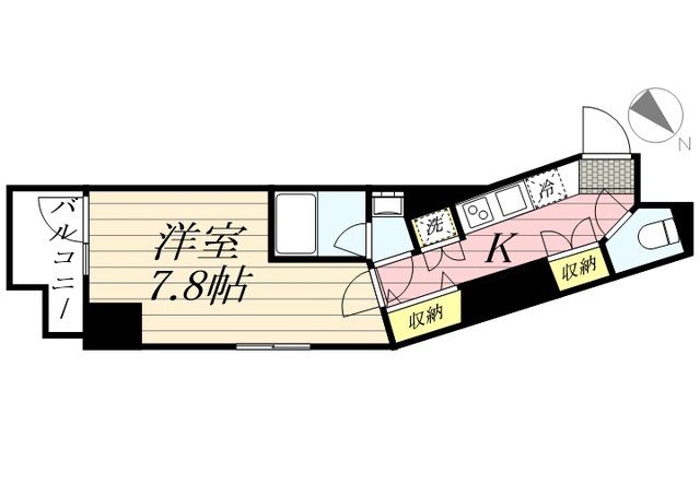 港区麻布十番のマンションの間取り