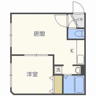 札幌市北区北十五条西のマンションの間取り