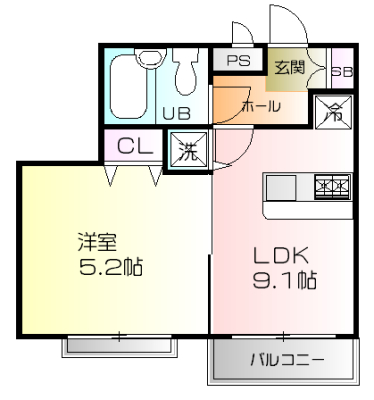 ローズガーデン１番館の間取り