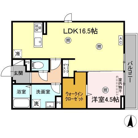 Ｄ－ＲＯＯＭ長浜の間取り