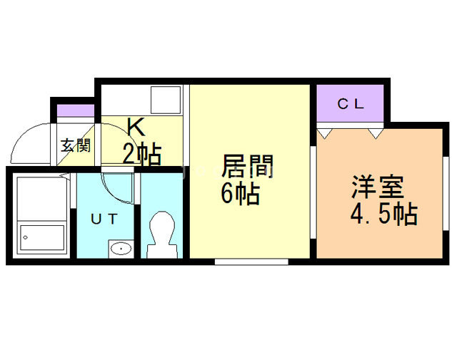 札幌市白石区菊水七条のアパートの間取り