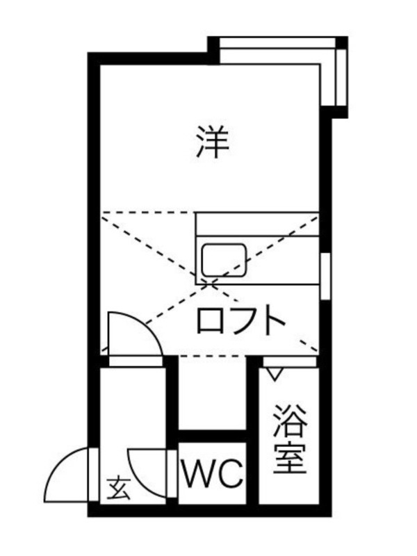 札幌市豊平区中の島一条のアパートの間取り