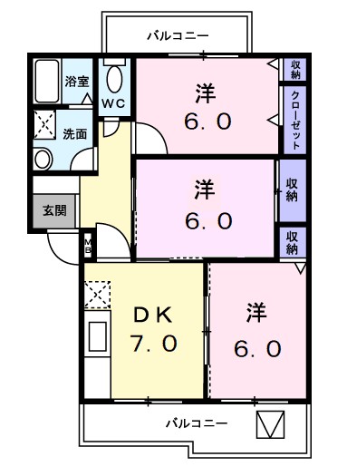 マンションゆたかの間取り